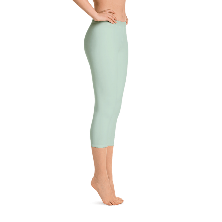 Pastel Green Capri Leggings