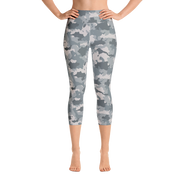 Grey Camo Capri Yoga Pants