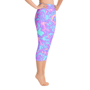 Bubble Gum Blaze Capri Yoga Pants