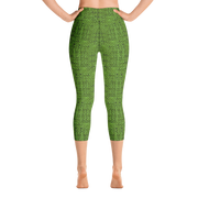 Green Bouclé Capri Yoga Pants