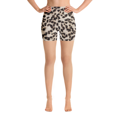 Snow Leopard Yoga Shorts