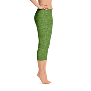 Green Bouclé Capri Leggings