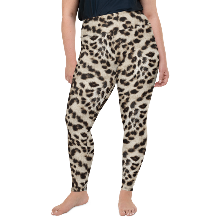 Snow Leopard Plus Size Leggings