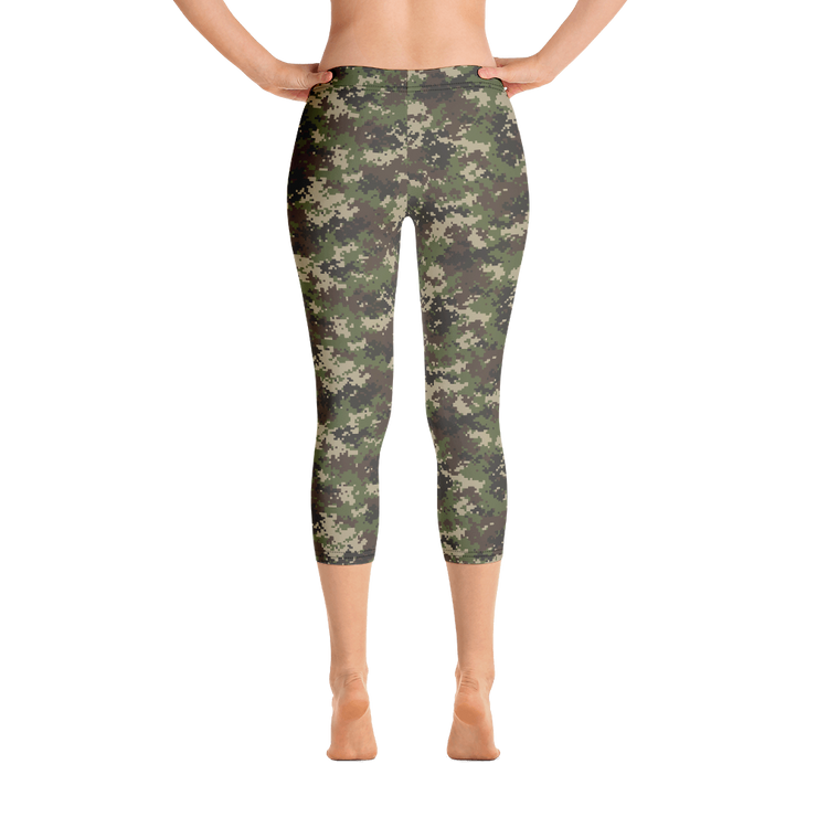 Camo Pixel Capri Leggings