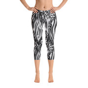 Fused Black & White Capri Leggings