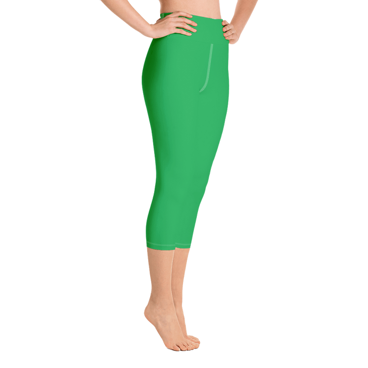 Green Capri Yoga Pants