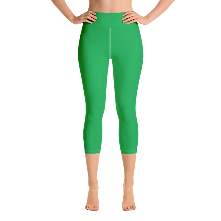 Green Capri Yoga Pants