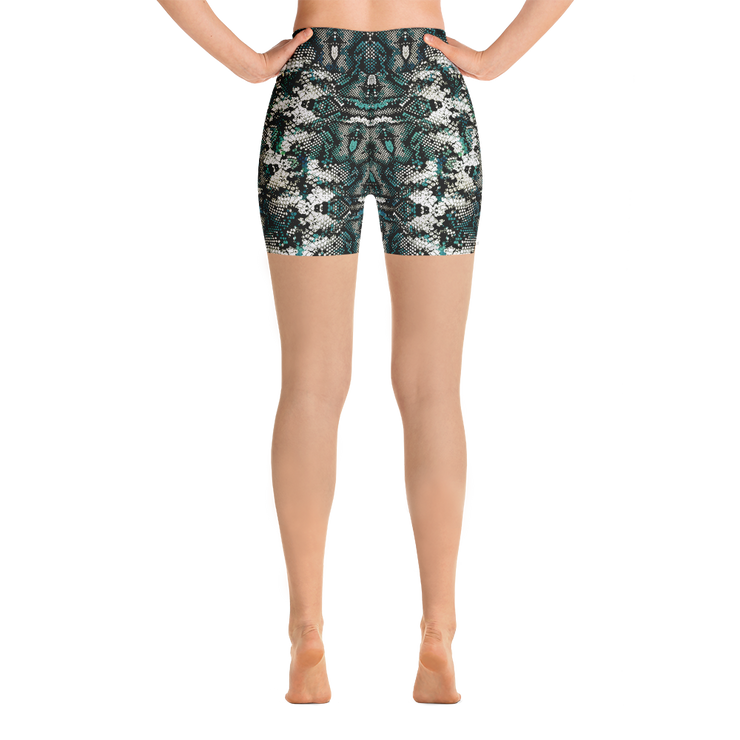 Rainforest Snakeskin Yoga Shorts