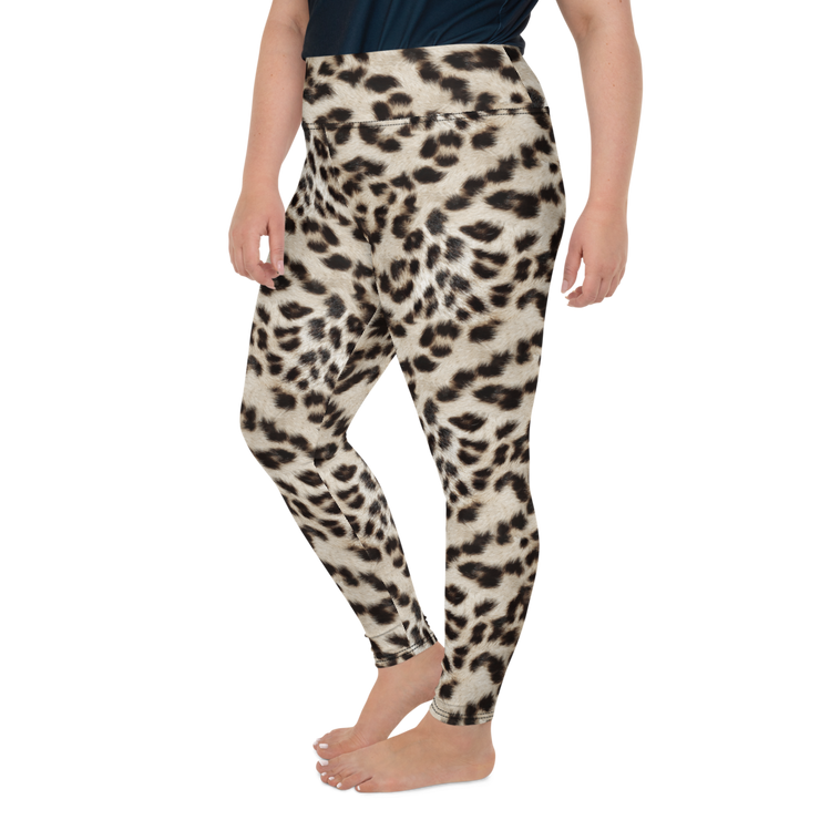 Snow Leopard Plus Size Leggings