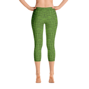 Green Bouclé Capri Leggings