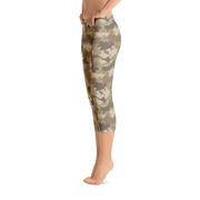 Brown Camo Capri Leggings