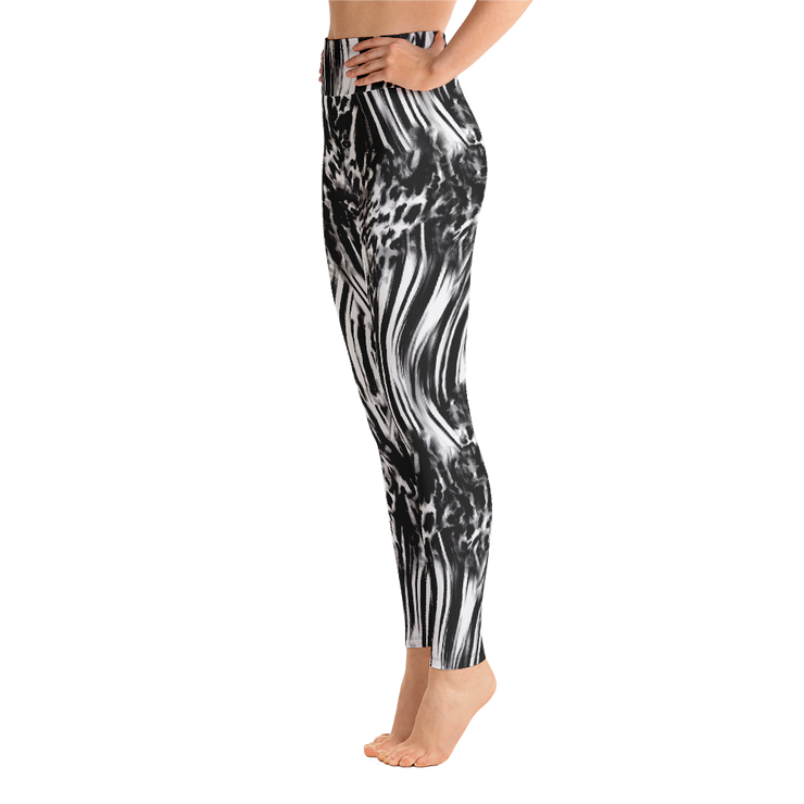 Fused Black & White Yoga Pants