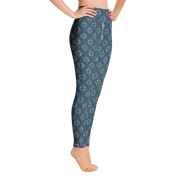 Navy Snowflake Yoga Pants