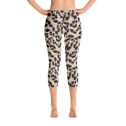 Snow Leopard Capri Leggings