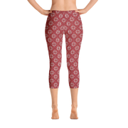 Scarlet Snowflake Capri Leggings