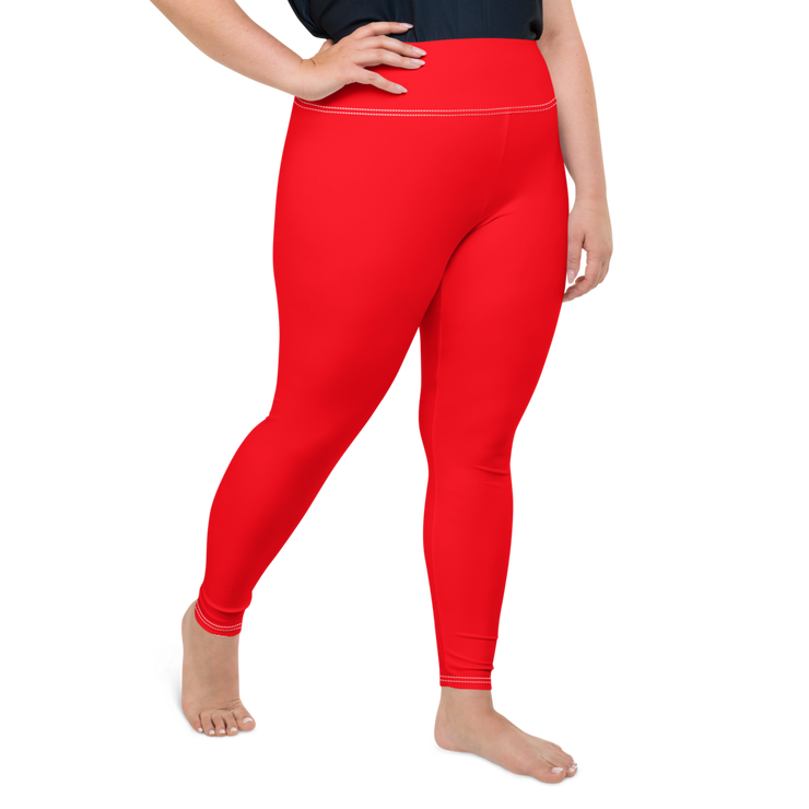 Neon Red Plus Size Leggings