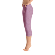 Pink Cable Knit Capri Leggings