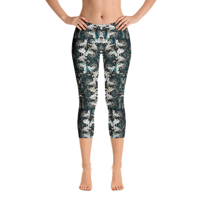 Rainforest Snakeskin Capri Leggings