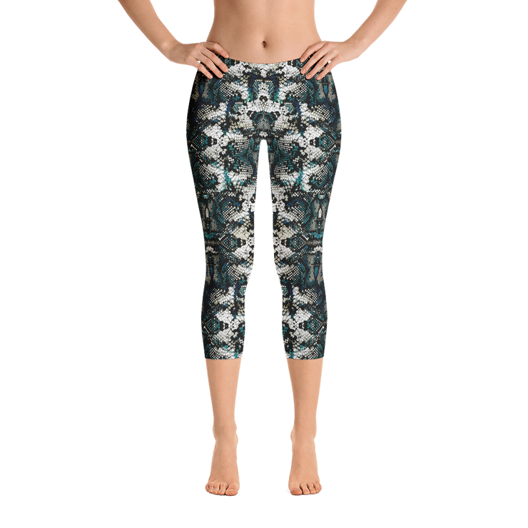 Rainforest Snakeskin Capri Leggings