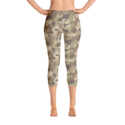 Brown Camo Capri Leggings