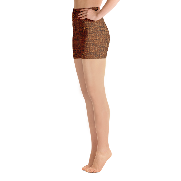 Terracotta Bouclé Yoga Shorts