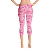 Pink Camo Capri Leggings