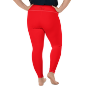 Neon Red Plus Size Leggings