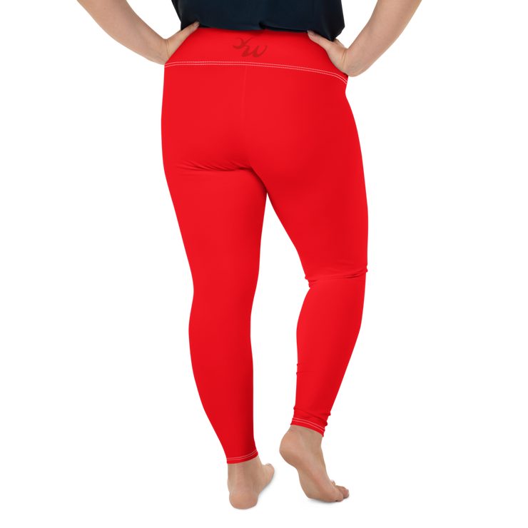 Neon Red Plus Size Leggings