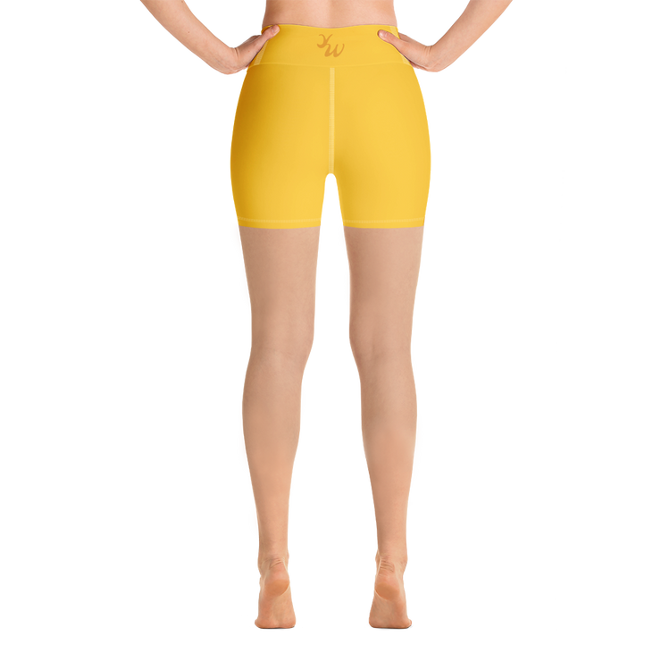 Mustard Yellow Yoga Shorts