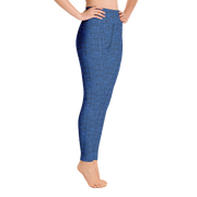 Blue Bouclé Yoga Pants