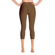 Brown Capri Yoga Pants