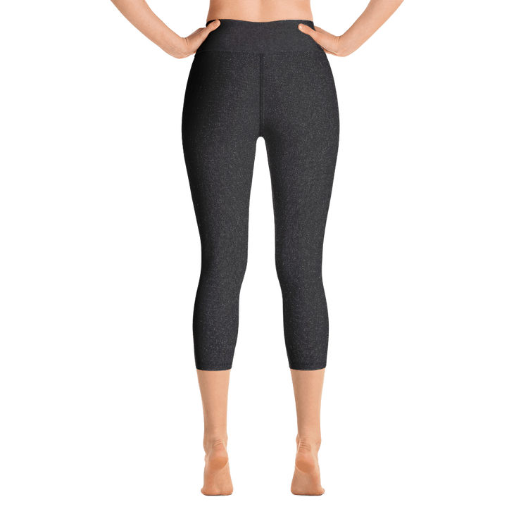 Black Denim Jean 249 Capri Yoga Pants