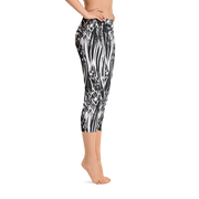 Fused Black & White Capri Leggings