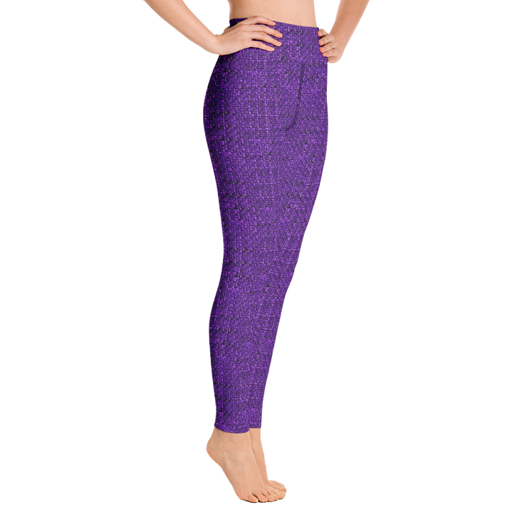 Purple Bouclé Yoga Pants