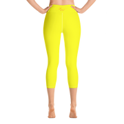 Neon Yellow Capri Yoga Pants