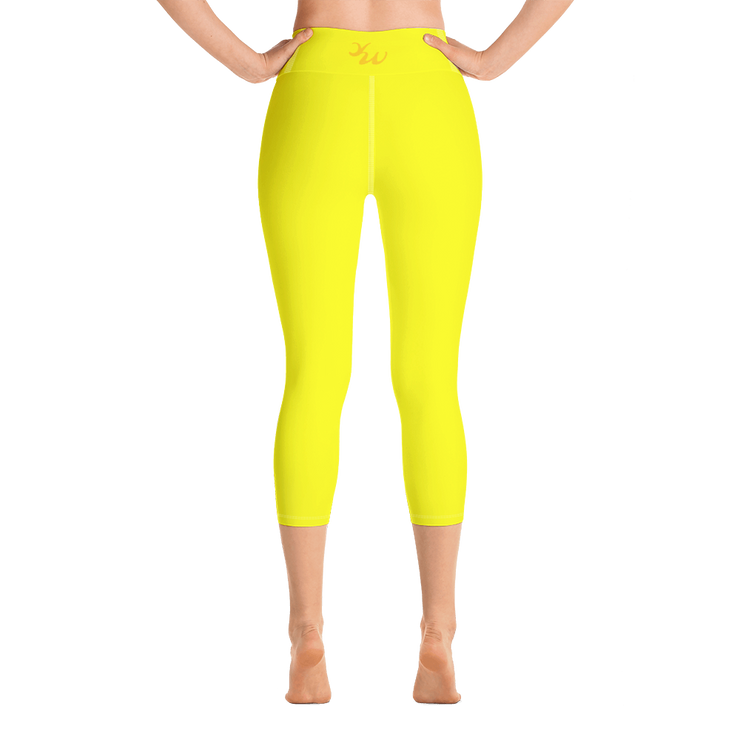 Neon Yellow Capri Yoga Pants