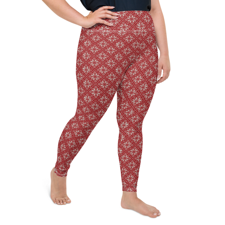 Scarlet Snowflake Plus Size Leggings