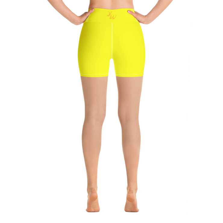 Neon Yellow Yoga Shorts