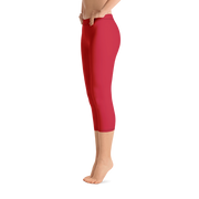 Lava Red Capri Leggings