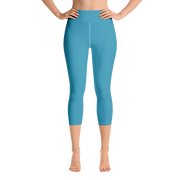 Steel Blue Capri Yoga Pants