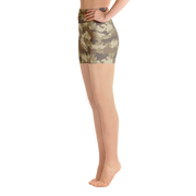 Brown Camo Yoga Shorts