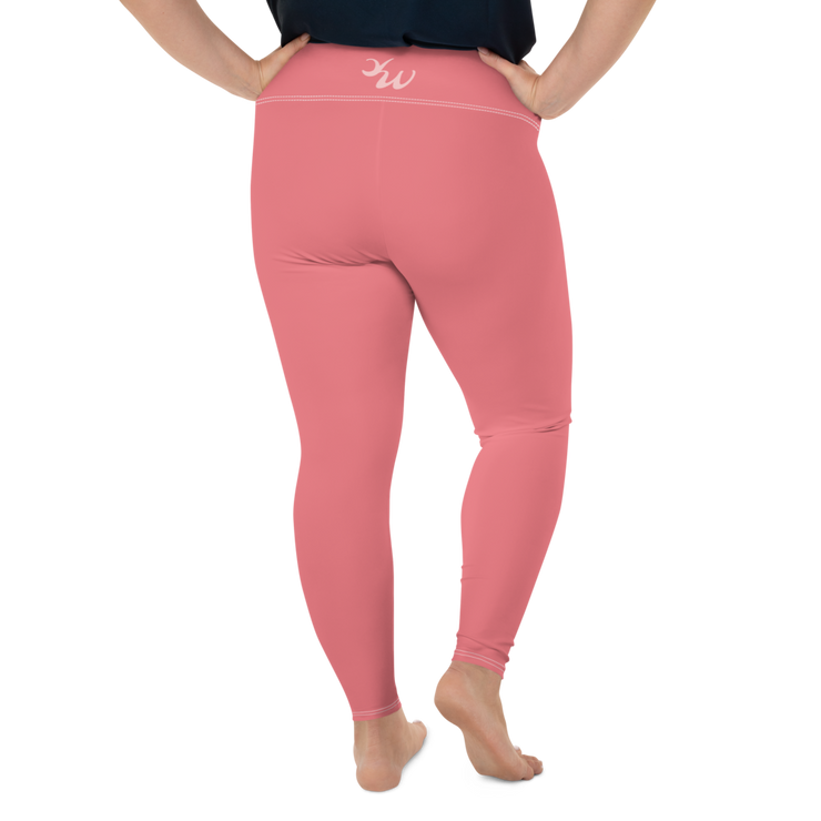 Salmon Pink Plus Size Leggings