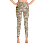 Brown Camo Pixel Yoga Pants