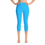 Neon Blue Capri Yoga Pants