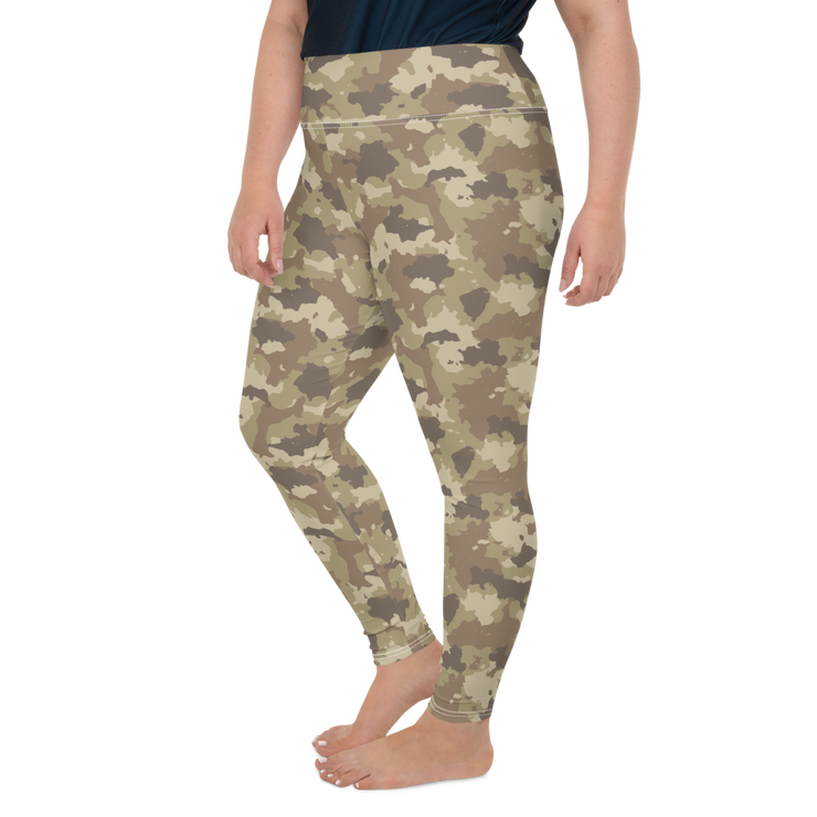 Brown Camo Plus Size Leggings