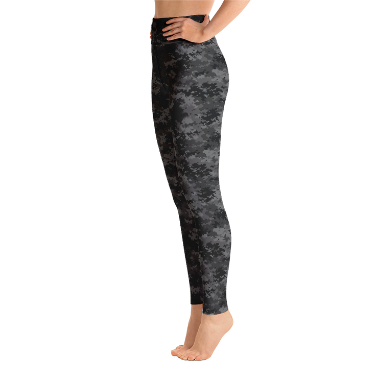 Black Camo Pixel Yoga Pants