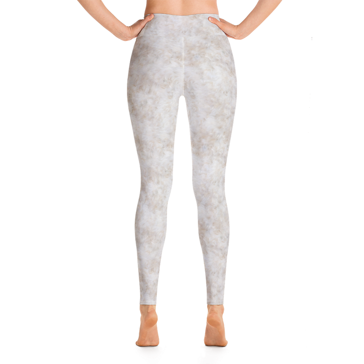 White Fur Yoga Pants