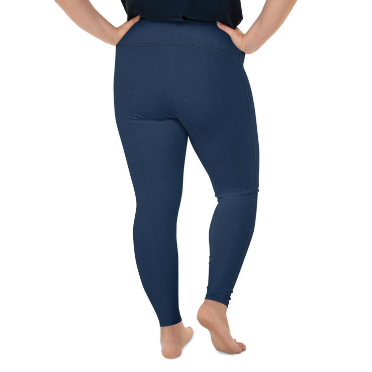 Navy Denim Jean 250 Plus Size Leggings