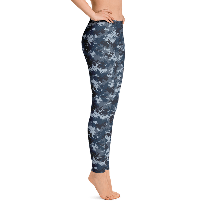 Blue Camo Pixel Leggings