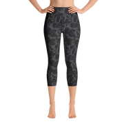 Black Fur Capri Yoga Pants